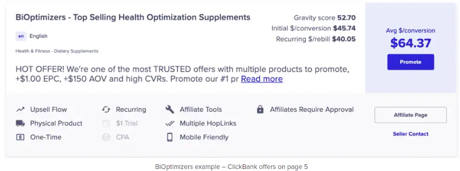 clickbank gravity score 2