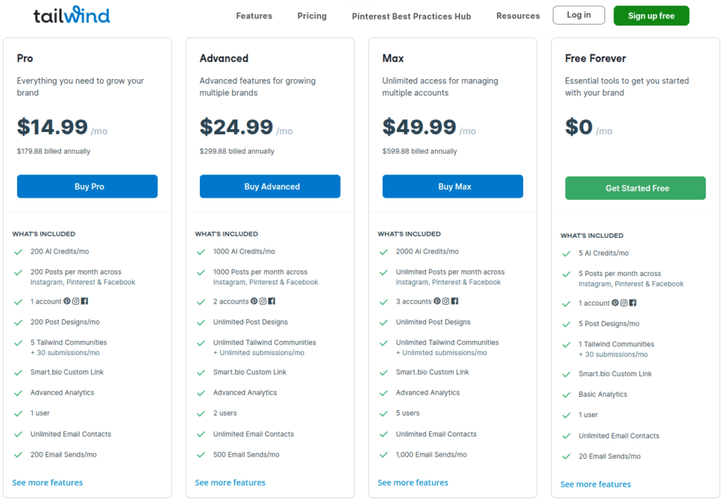 tailwind ghostwriter pricing